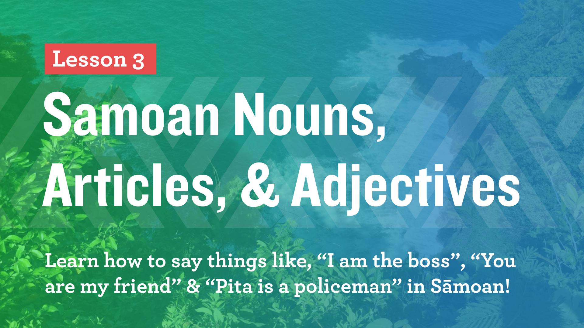 Nouns Sāmoan language basics
